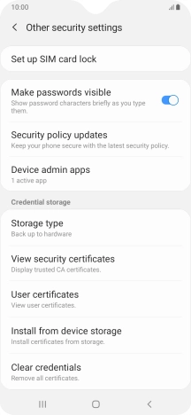 Press Set up SIM card lock.