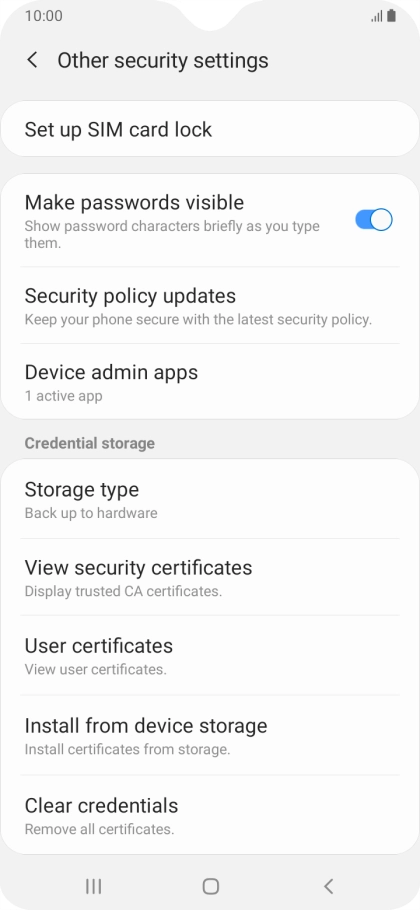 Press Set up SIM card lock.