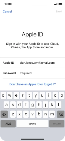 Press the field next to 