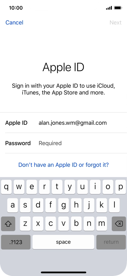 Press the field next to 