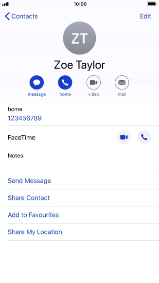 Press the Home key to return to the home screen.