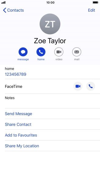 Press the Home key to return to the home screen.