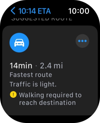 Press the required route.