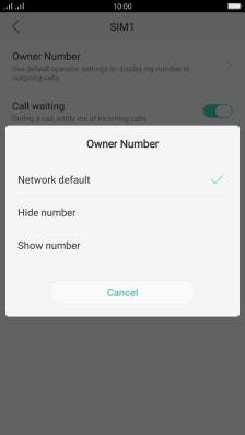 Press Show number to turn on caller identification.