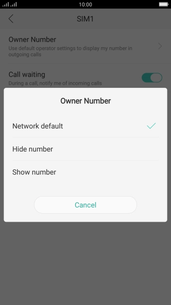 Press Show number to turn on caller identification.