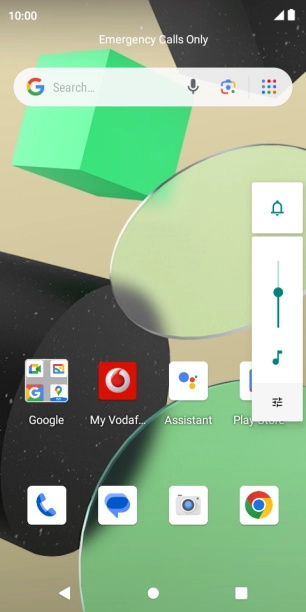 Press the sound icon the necessary number of times to turn on silent mode.