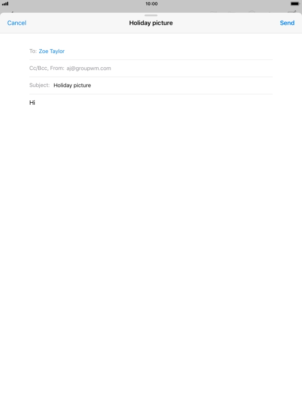Press and hold the text input field until a pop-up menu is displayed. Press and hold the text input field until a pop-up menu is displayed.