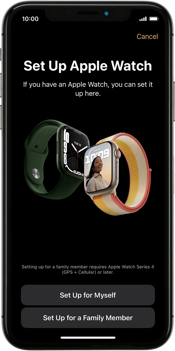 On your phone: When this screen is displayed, your Apple Watch is connected to your phone.