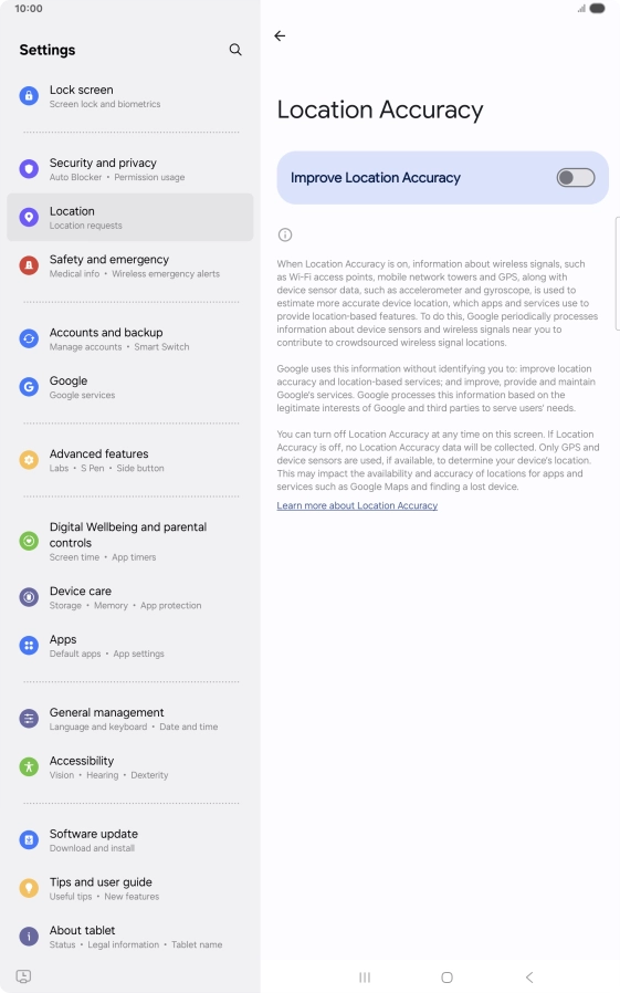 If you press the indicator next to 