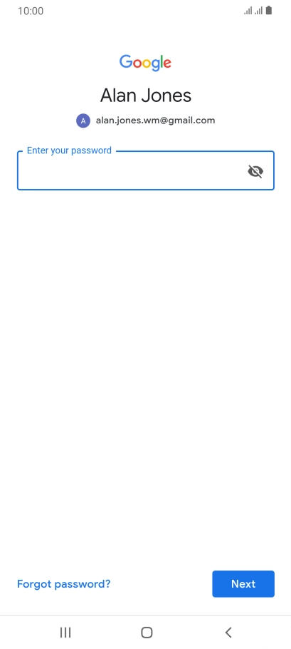 Press the field below 