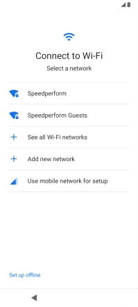 Press the required Wi-Fi network.