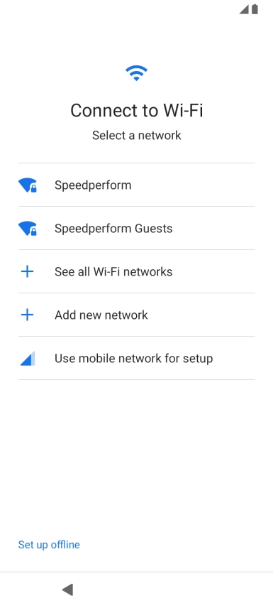 Press the required Wi-Fi network.