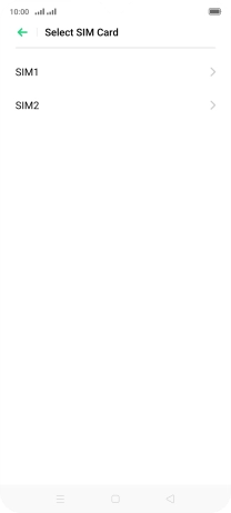 Press the name of the SIM.