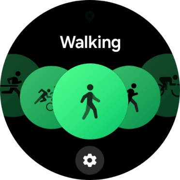 Drag your finger right or left to select the required activity. Drag your finger right or left to select the required activity.