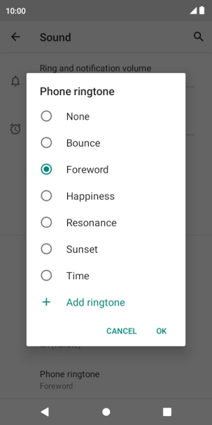 Press the required ring tones to hear them.