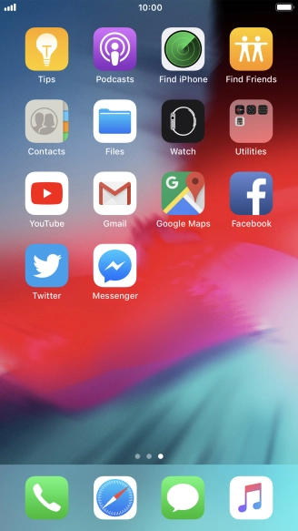 Press and hold the required app until the icons start to jiggle.