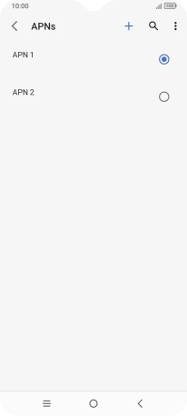 Press the field next to the data connection to activate it. Press the field next to the data connection to activate it.