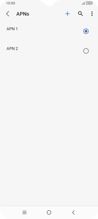 Press the field next to the data connection to activate it. Press the field next to the data connection to activate it.