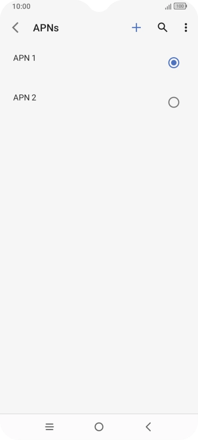 Press the field next to the data connection to activate it. Press the field next to the data connection to activate it.