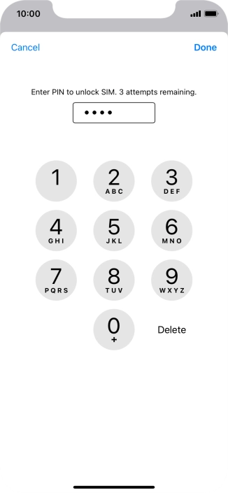 Key in your PIN and press Done.