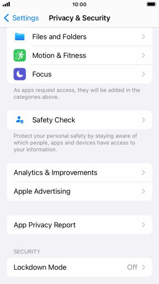 Press App Privacy Report.