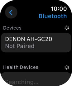 Press the required Bluetooth device.