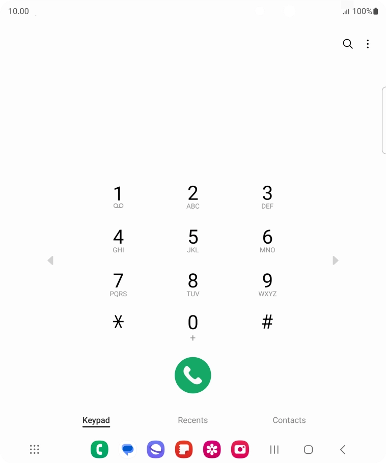 Press the menu icon.