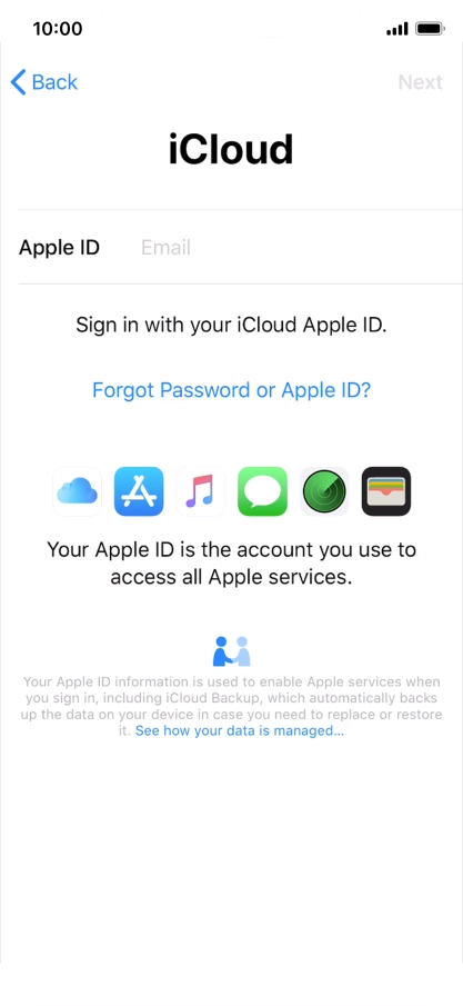 Press the field next to 