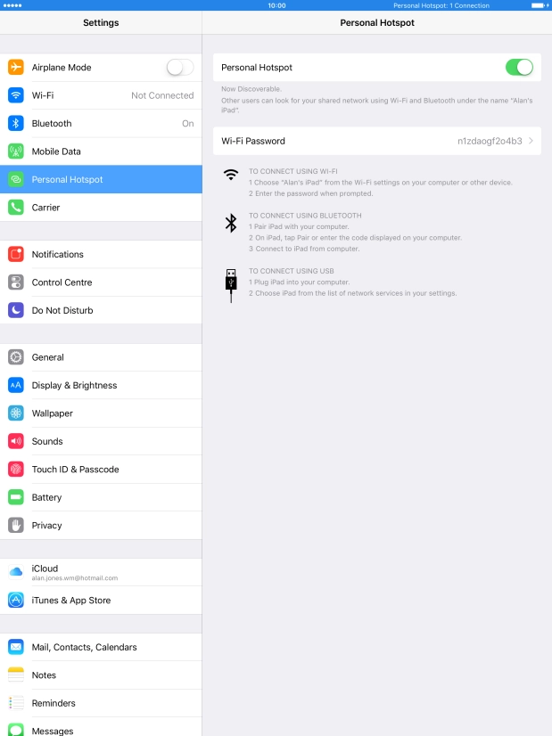 Press Wi-Fi Password and key in the required password.