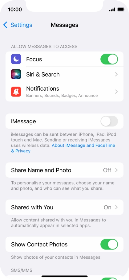 Press the indicator next to 