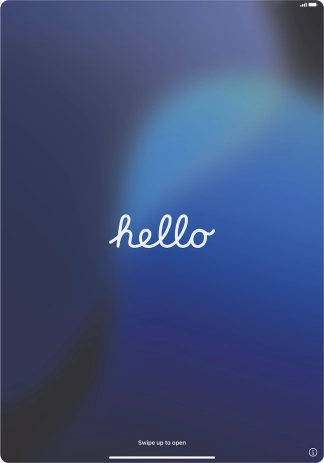 Slide your finger upwards starting from the bottom of the screen.