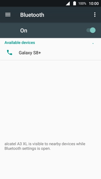 Press the required Bluetooth device and follow the instructions on the screen to pair the device with your phone.
