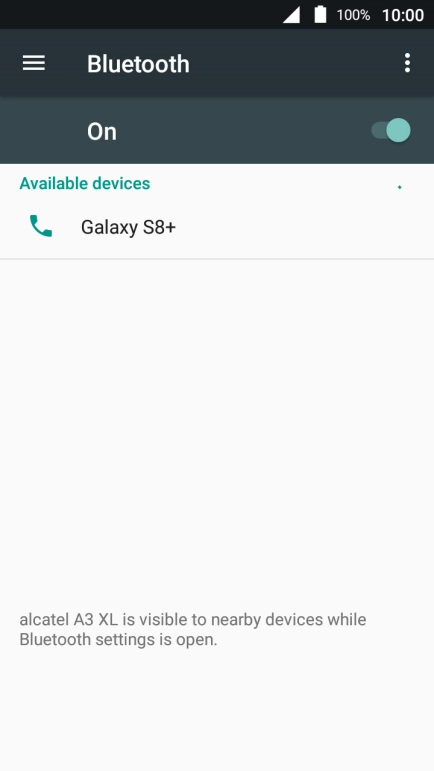 Press the required Bluetooth device and follow the instructions on the screen to pair the device with your phone.
