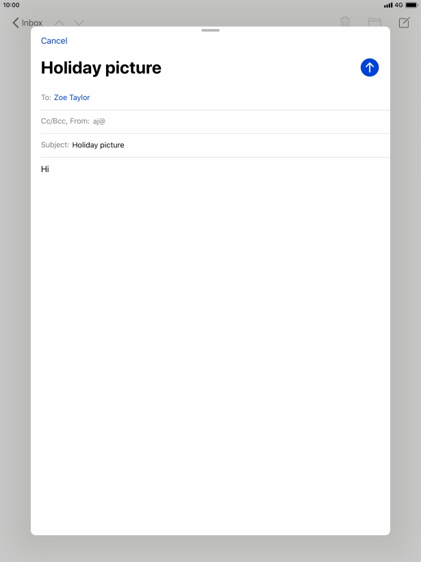 Press and hold the text input field until a pop-up menu is displayed.
