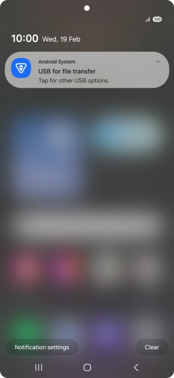 Press Tap for other USB options..