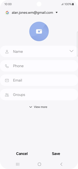 Press Name and key in the required name.