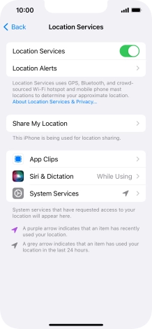 Press the required app.