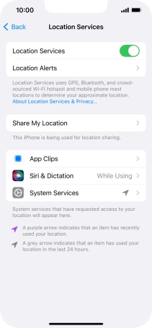 Press the required app.