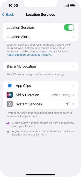 Press the required app.
