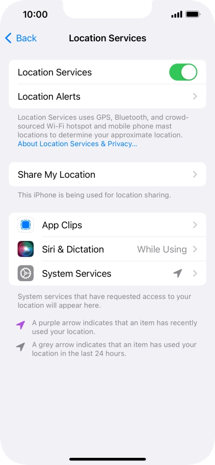 Press the required app.