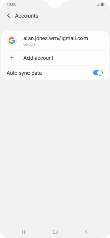Press the required account.