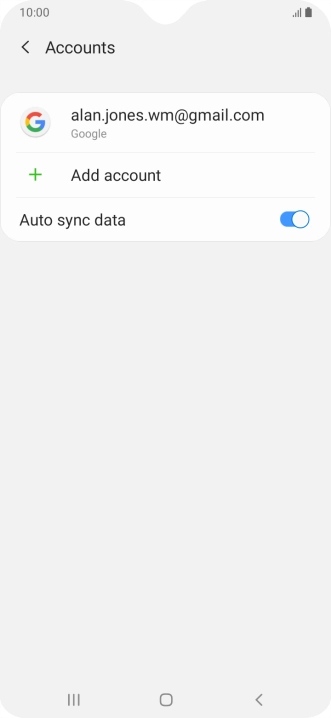 Press the required account.