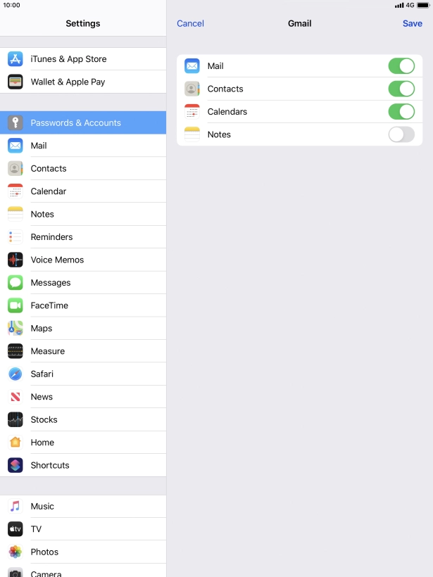 If this screen is displayed, you email account has been recognised and set up automatically. Follow the instructions on the screen to key in more information and finish setting up your tablet.