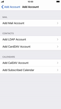 Press Add Mail Account.