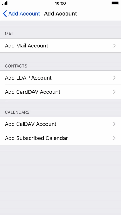 Press Add Mail Account.