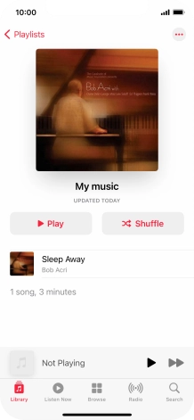 Go to the required category or playlist and press the required audio file.