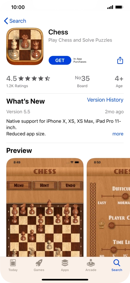 Press GET and follow the instructions on the screen to install the app.