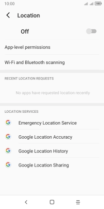 Press the indicator to turn the function on or off.