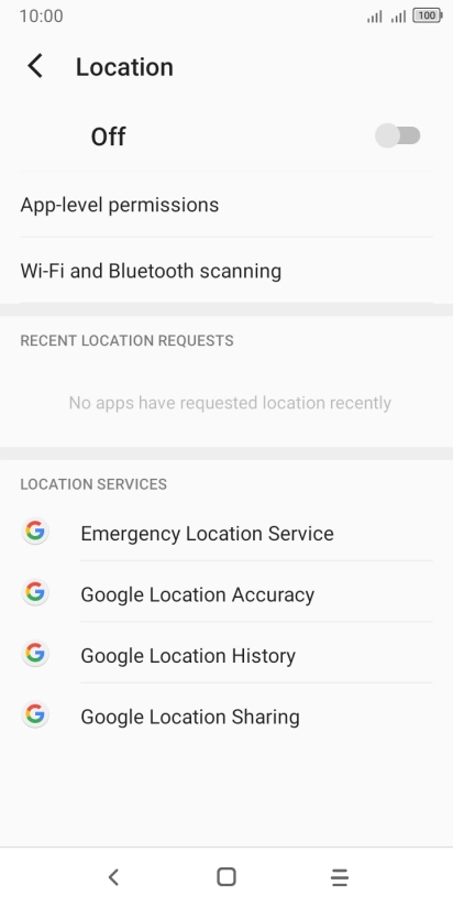 Press the indicator to turn the function on or off.