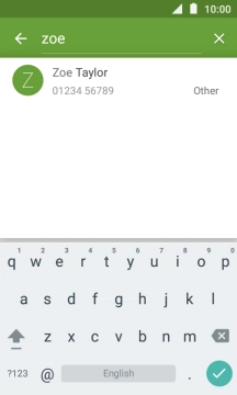 Press the required contact.